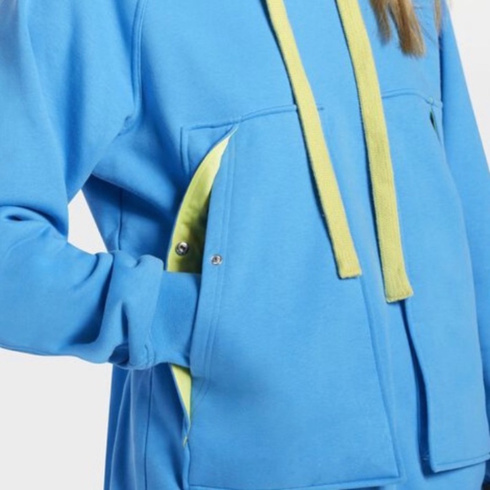 NEW HOKA Women's One One Bondi Sweatshirt Pullover Fleece Hoodie Blue Large XL - Picture 8 of 9